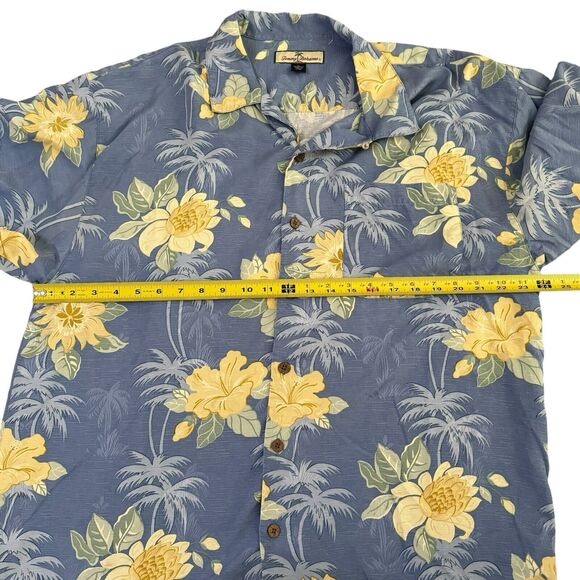 Tommy Bahama Floral Hawaiian 100% Silk Short Sleeve Button Shirt Size XL - Picture 5 of 6